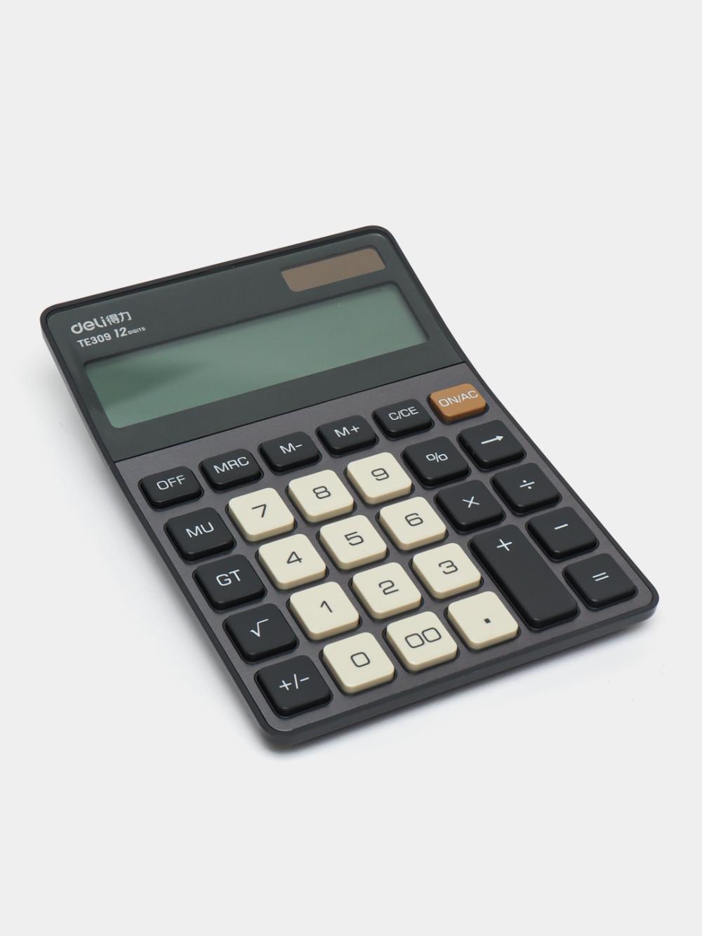 Kalkulyator 12 razryadli TE309 (to‘q kulrang) Deli 309-TE-gr 1