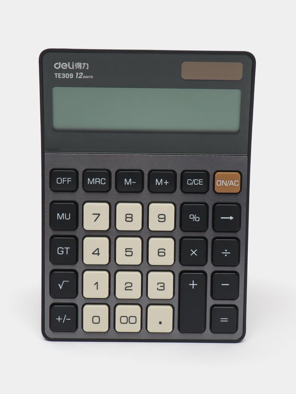 Kalkulyator 12 razryadli TE309 (to‘q kulrang) Deli 309-TE-gr 3