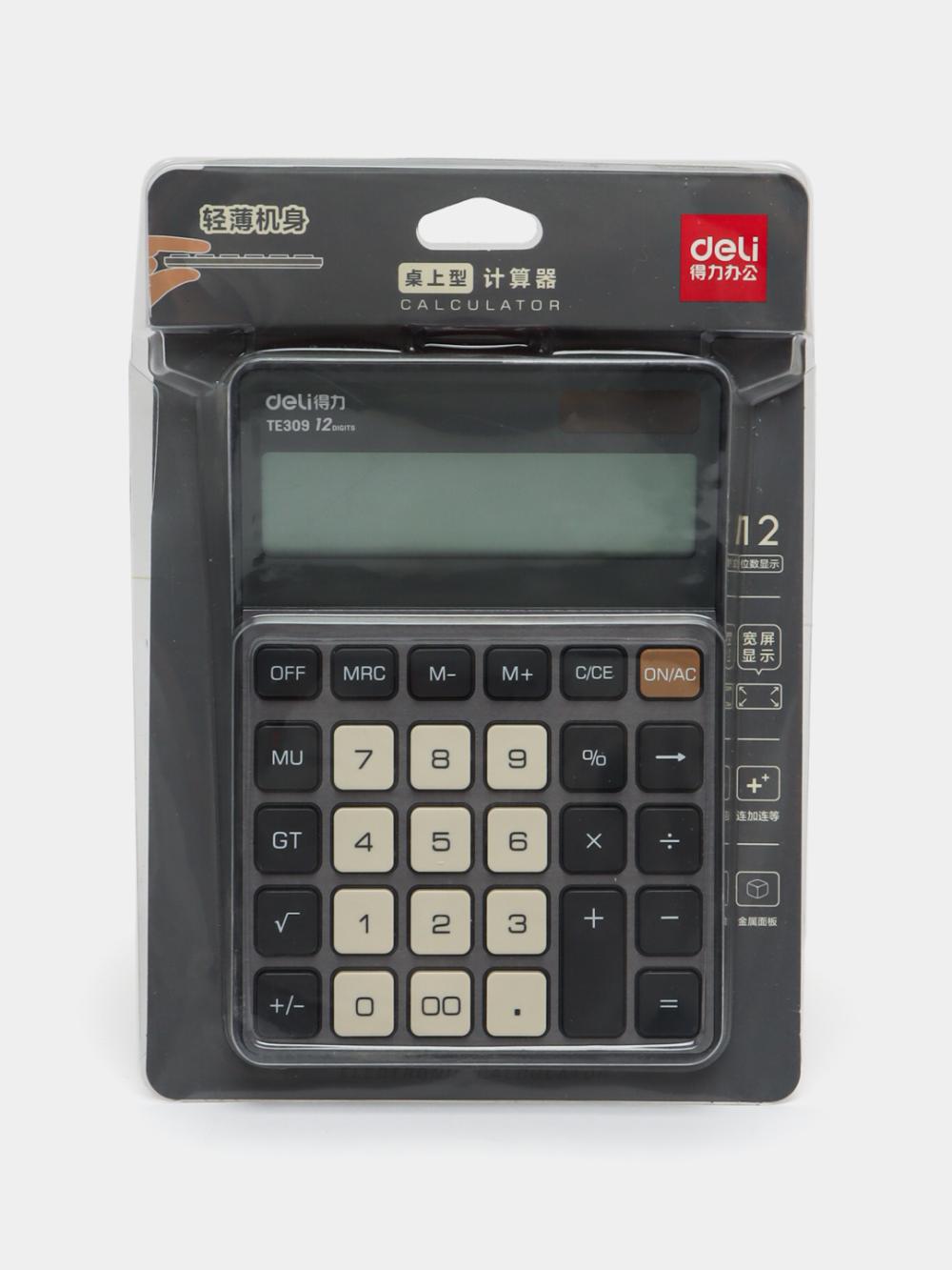 Kalkulyator 12 razryadli TE309 (to‘q kulrang) Deli 309-TE-gr 4