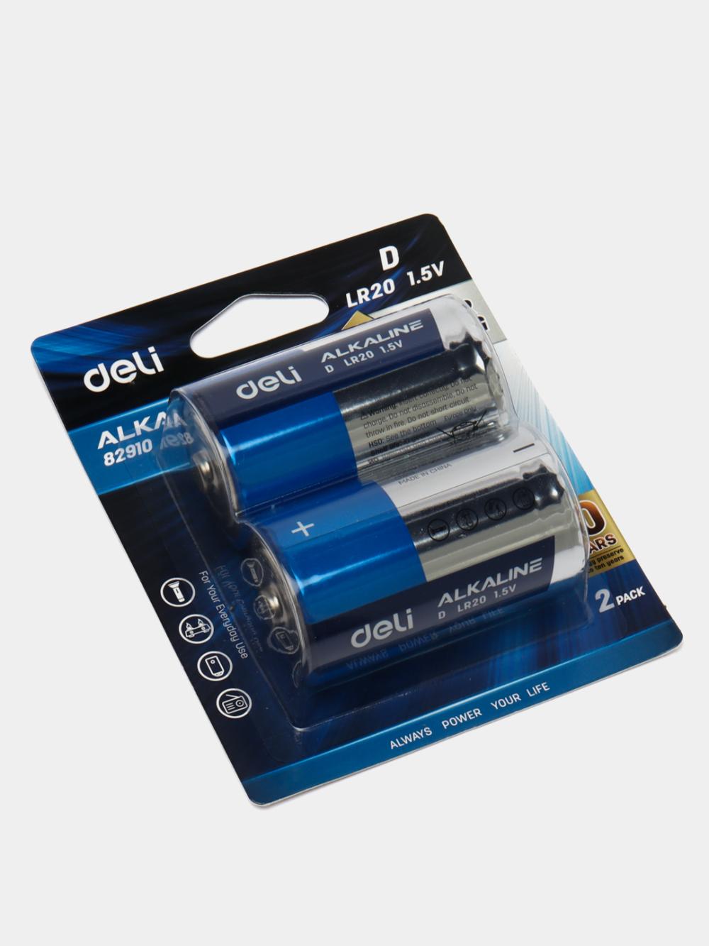 Батарейки D LR20 1.5V 2шт 82910 Deli 82910 1
