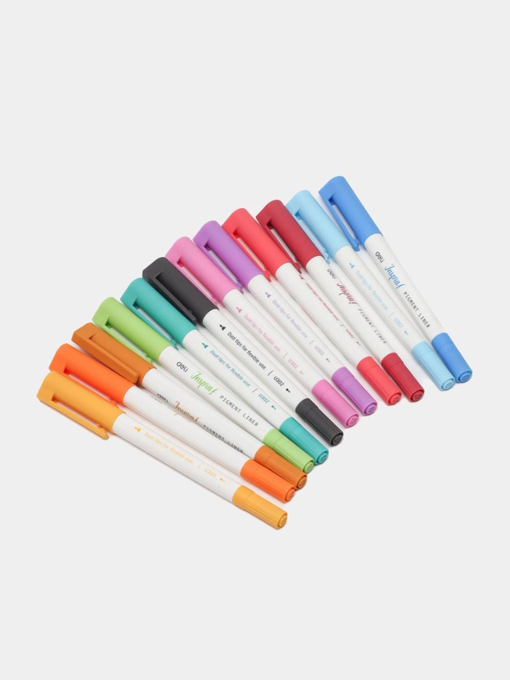 Pigment Liner ruchka to'plami 10 dona EC393 Deli 393-EC 1