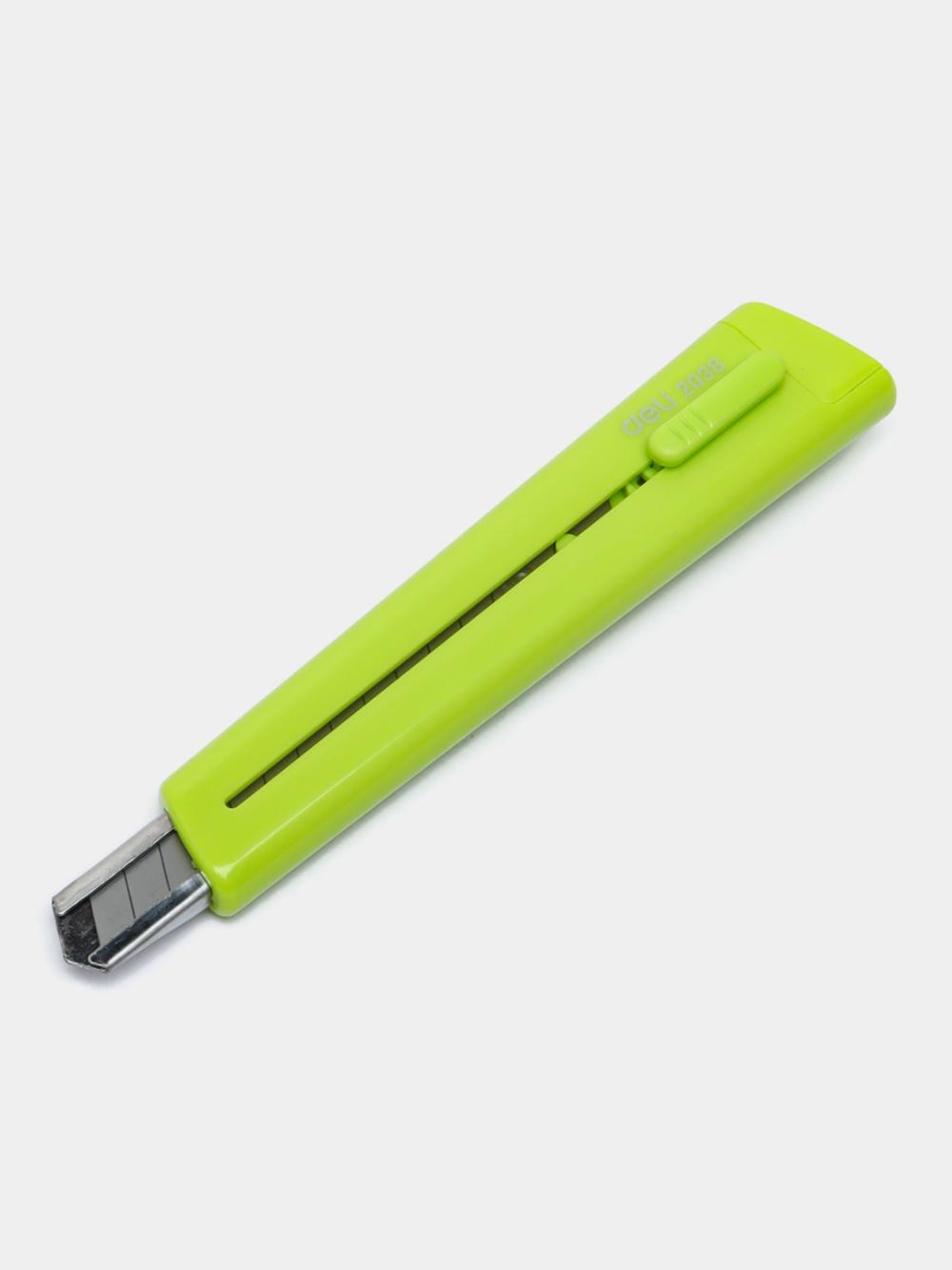 Нож канцелярский 9мм (зл) 2038 Deli 2038-gn 1