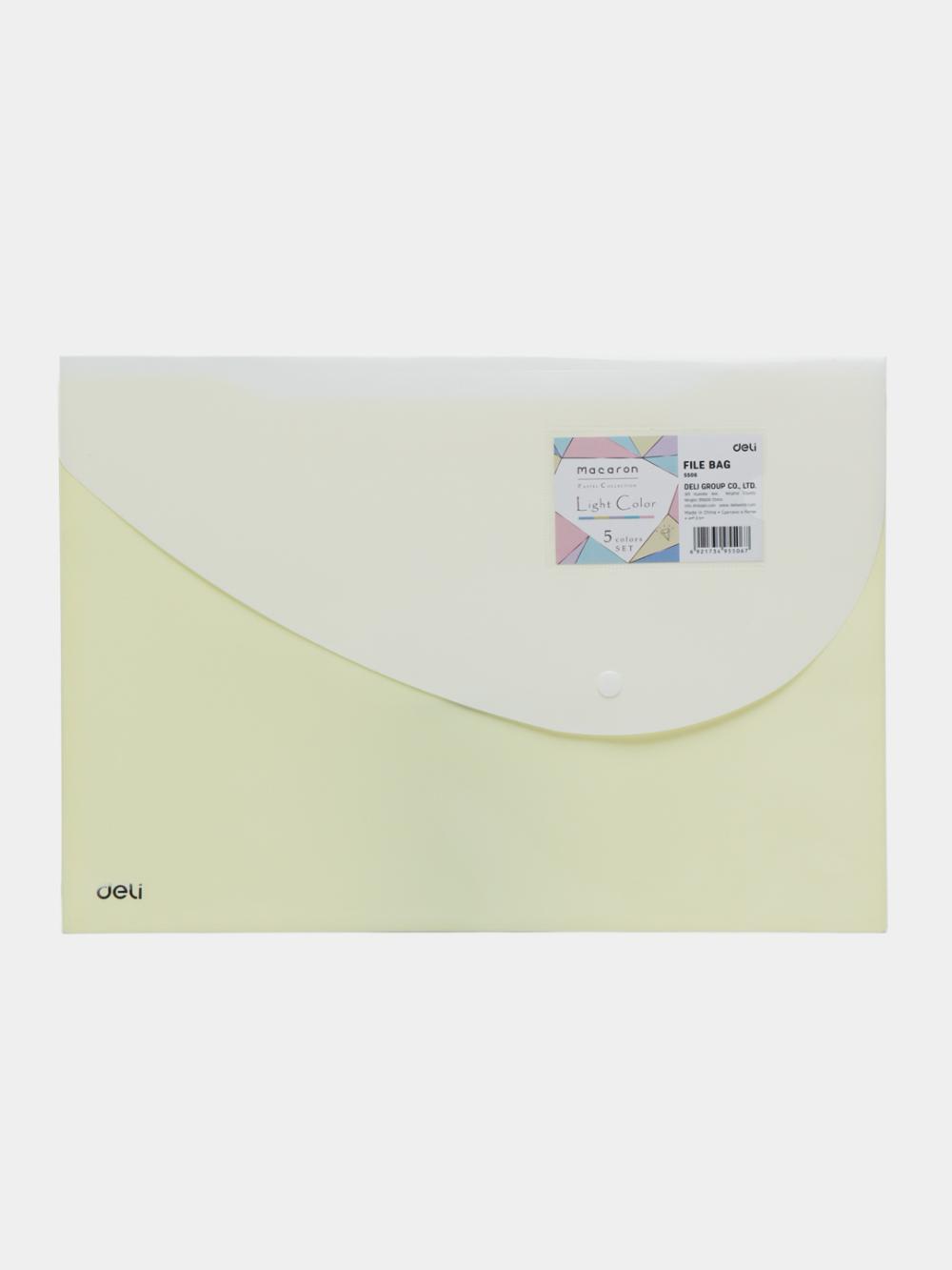 Папка с кнопкой  2 отд. Clear Bag 5506 Deli 5506 1