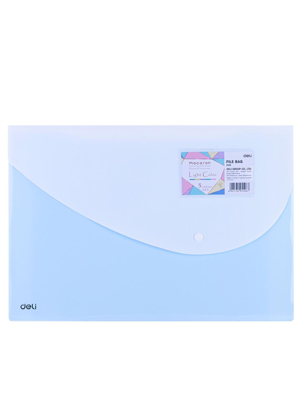 Папка с кнопкой  2 отд. Clear Bag 5506 Deli 5506 1