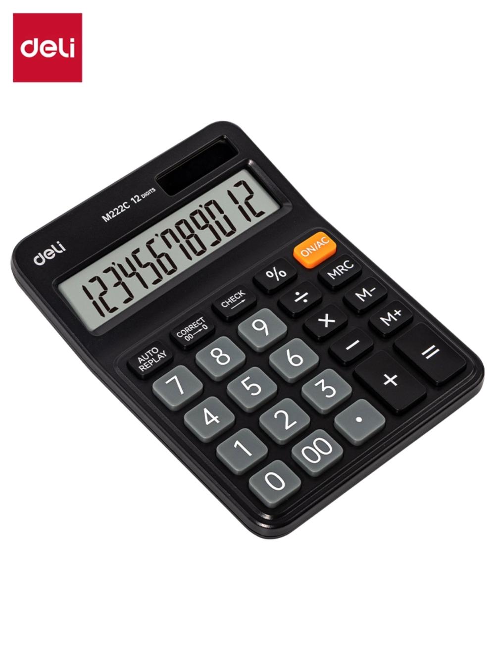 Калькулятор 12разр. (чр) EM222C Deli 222C-EM 1