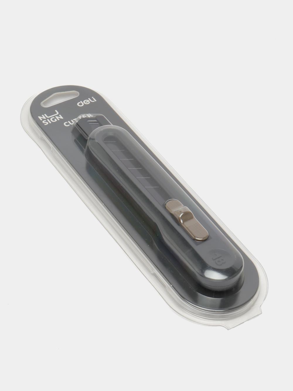 Нож  канцелярский 18мм NS062 (ср) Deli 062-NS-gr 3