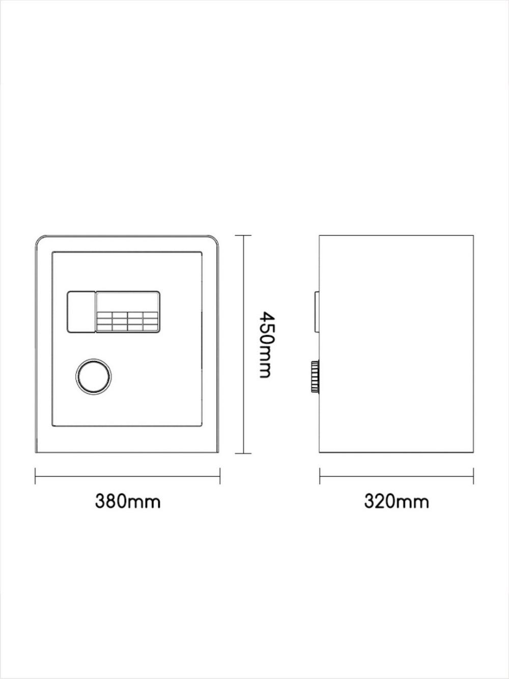 Seyf 450×380×320 mm, Deli ET551 (551-ET) 2