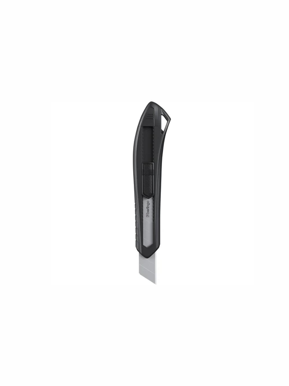 Нож канцелярский 18мм "Razzor 100", push-lock, ассорти, европодвес Berlingo BM4126 1