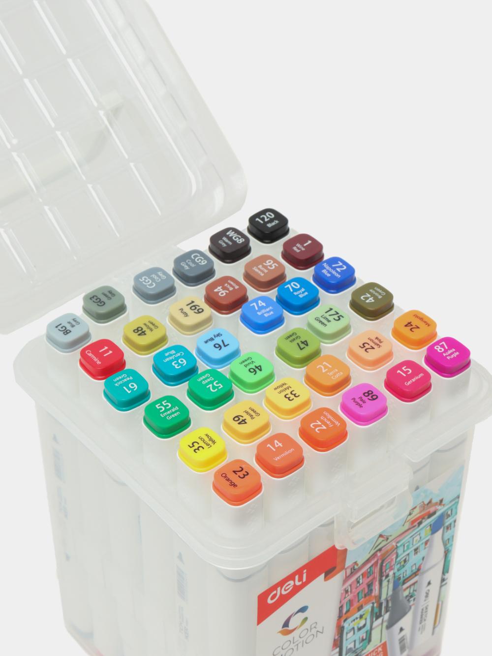 Eskiz markerlari 36 ta rang Deli D-70801-36 2