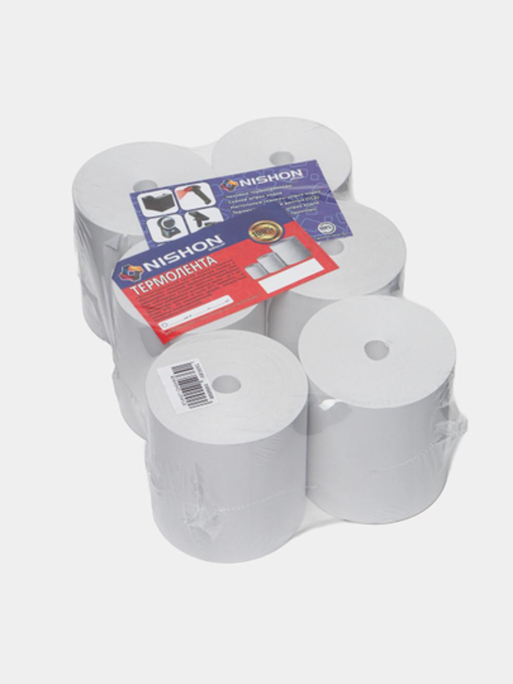 Termo qog‘oz, 80 mm*80 m, qadoqda 6 rulon, vtulkasiz chek qog‘ozi, chek tasmasi 1