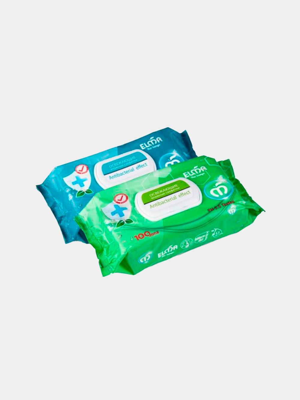 Влажные салфетки Elma, Antibacterial, 100 шт (502) 2