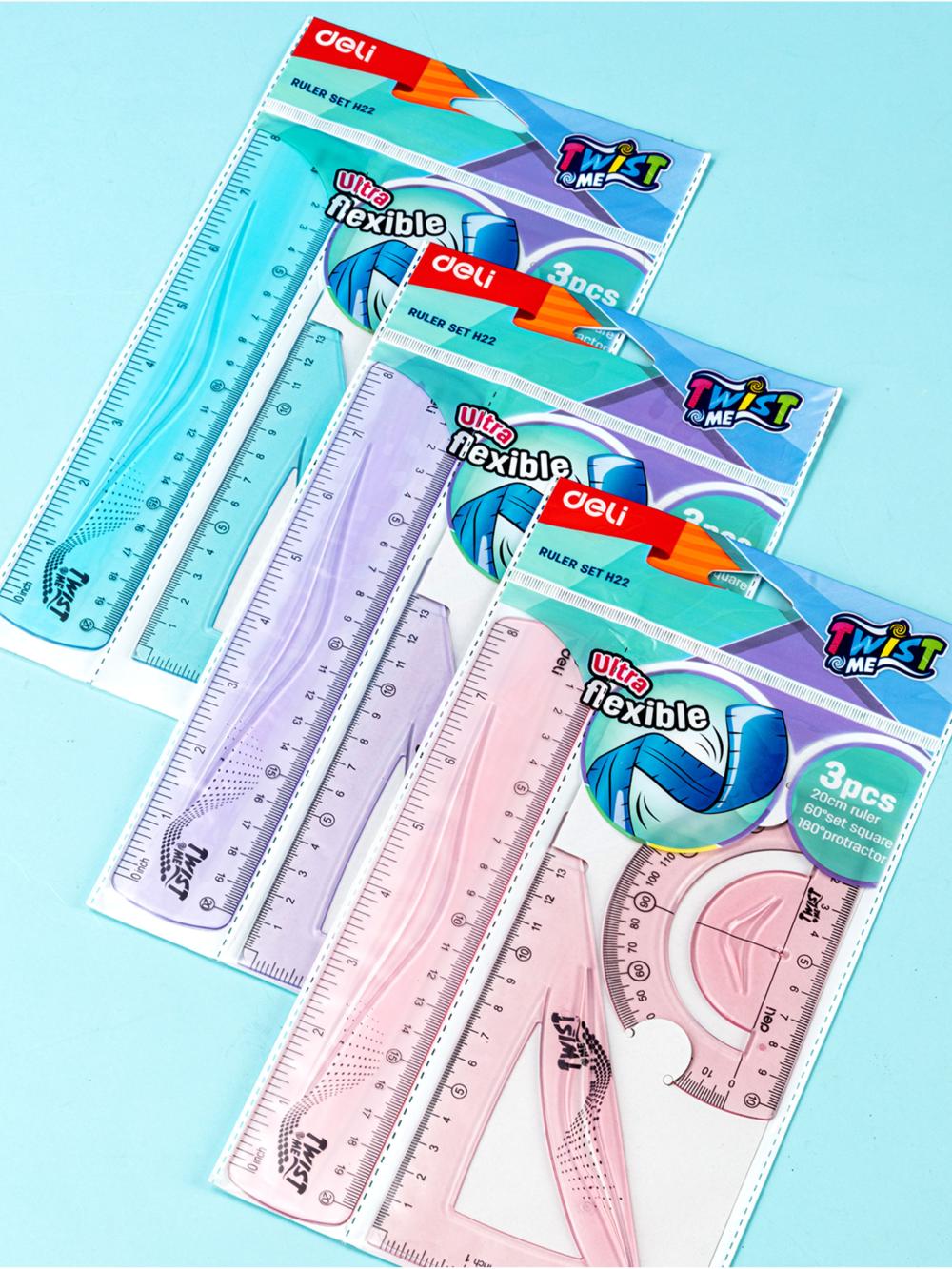 Ultra egiluvchan chizg‘ichlar to‘plami, 3 dona Deli D-22-EH 1