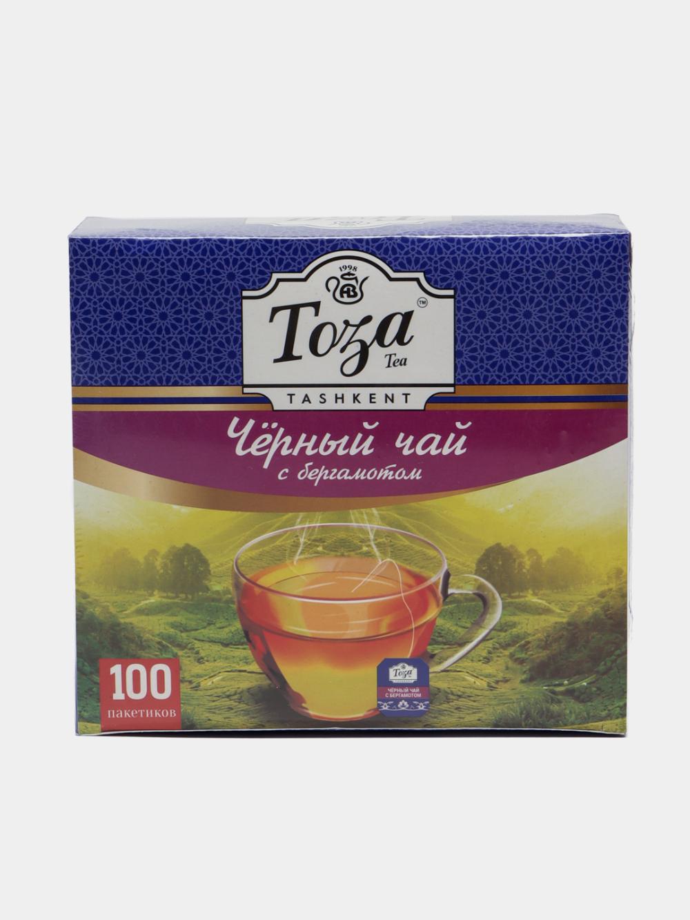 Чай Toza: Чёрный чай Toza, с бергамотом, 100 пакетиков 1