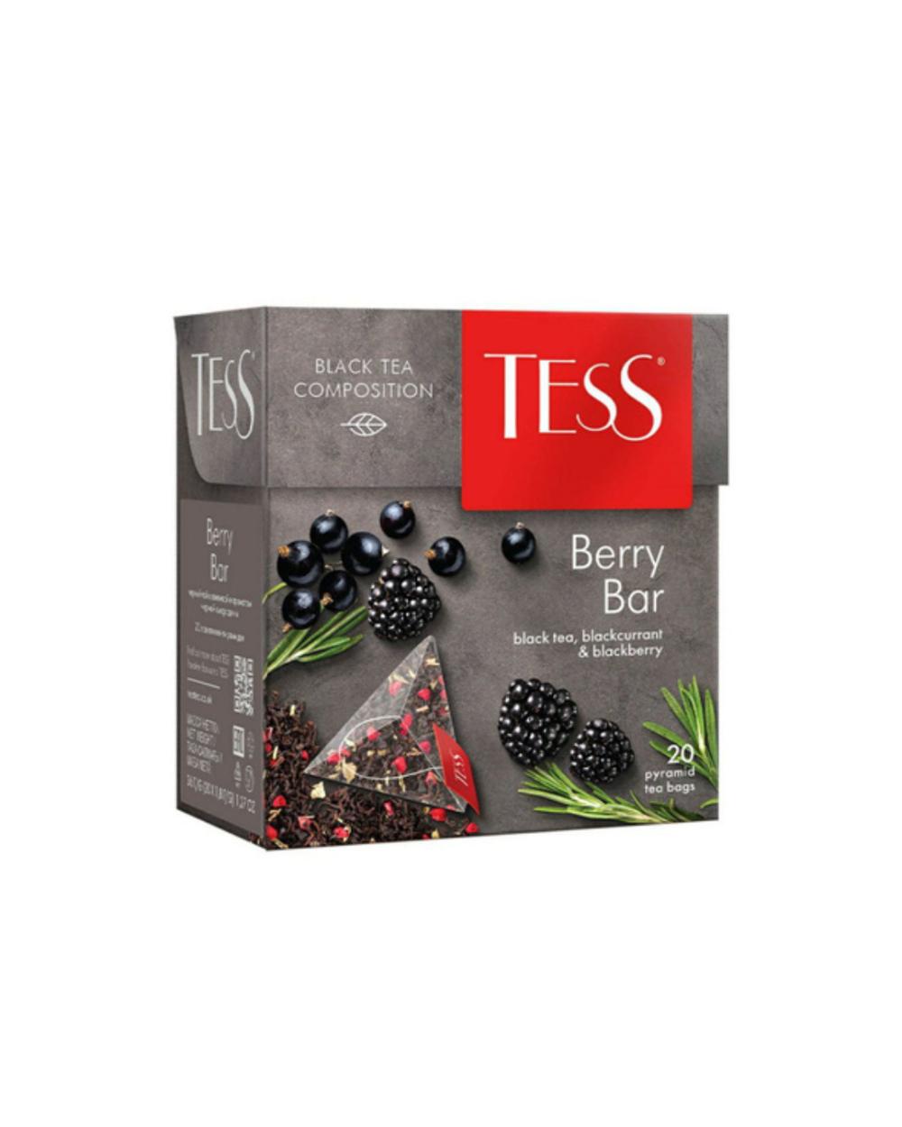 Чай чёрный TESS BERRY BAR пирамидка (1.8гр x 20 пакетиков) x 12 1