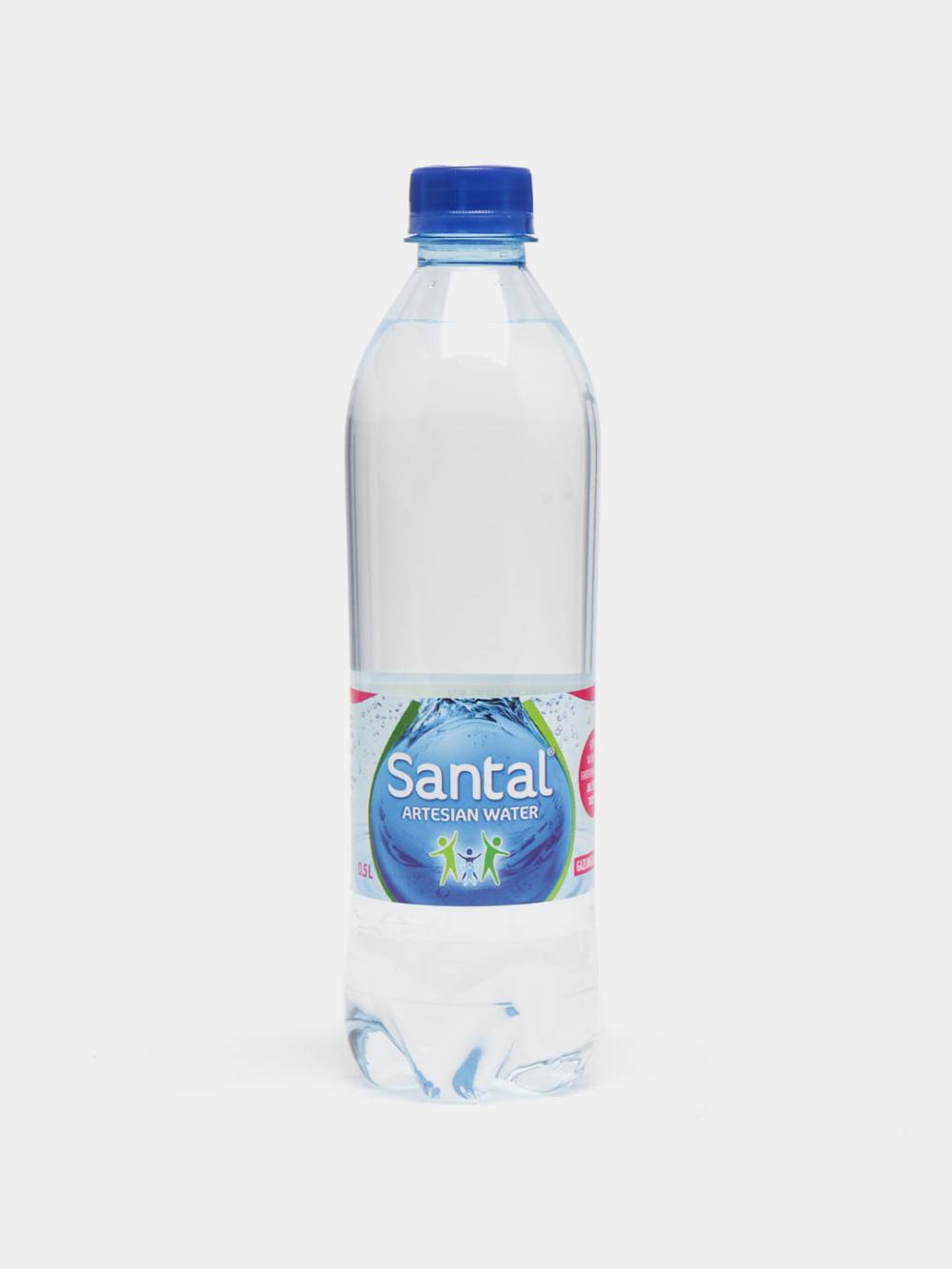 Santal gazlangan suv 0,5 l, minimal buyurtma 1 blok, blokda 12 dona,  narxi 1 blok uchun 2