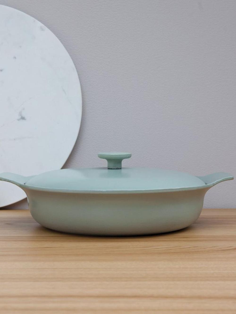 Сотейник BergHOFF RON, 28х11.5х29 см, с крышкой, чугунный, зеленый 3
