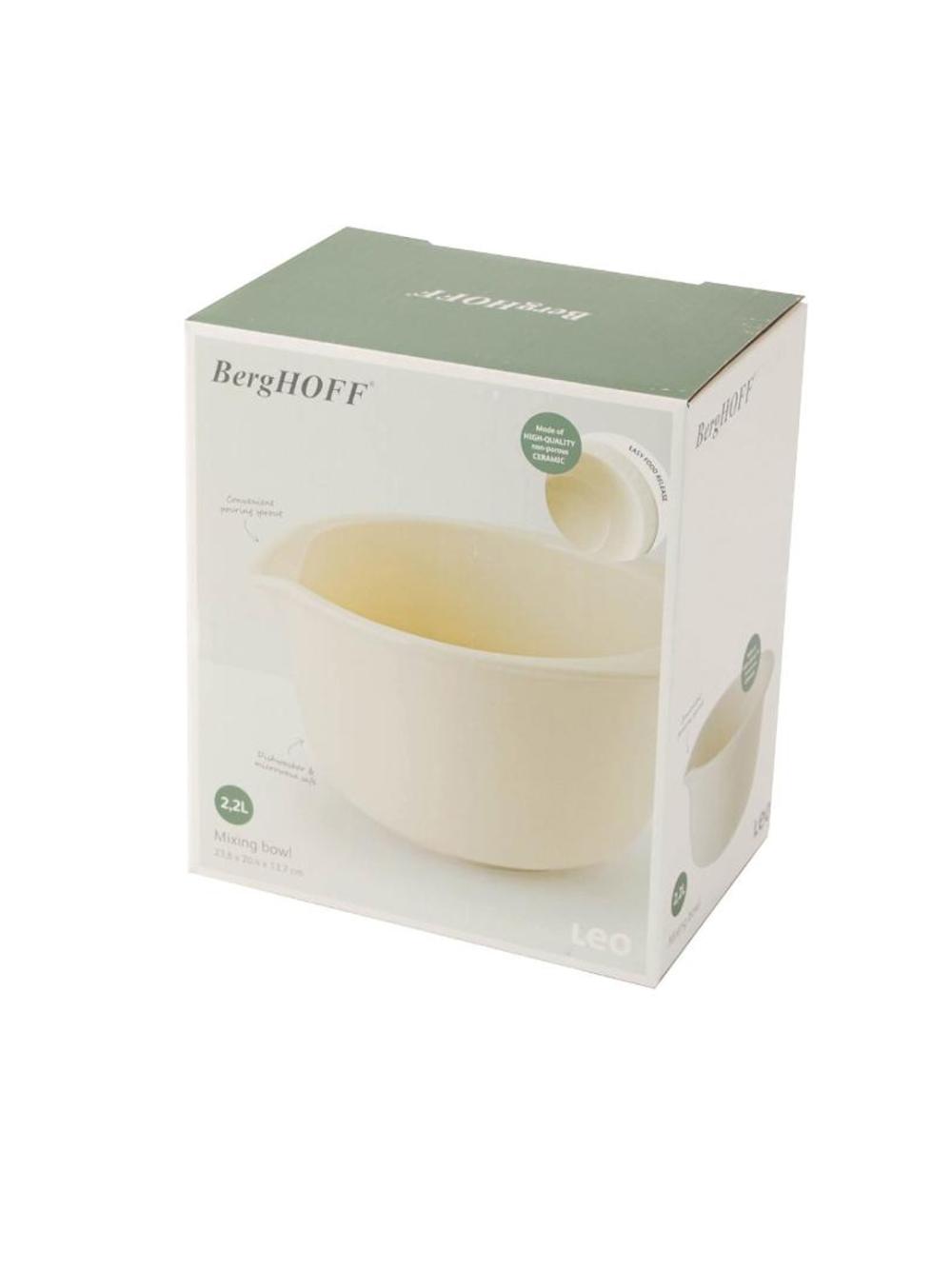 BergHOFF LEO BALANCE kosasi, keramika, och sarg'ish, mikroto'lqinli pech va duxovka uchun, qopqoqli, 2.2 l 2