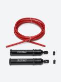 Скакалка Gravity PRO, алюминиевая, черные ручки, красный шнур, утяжеленная 2
