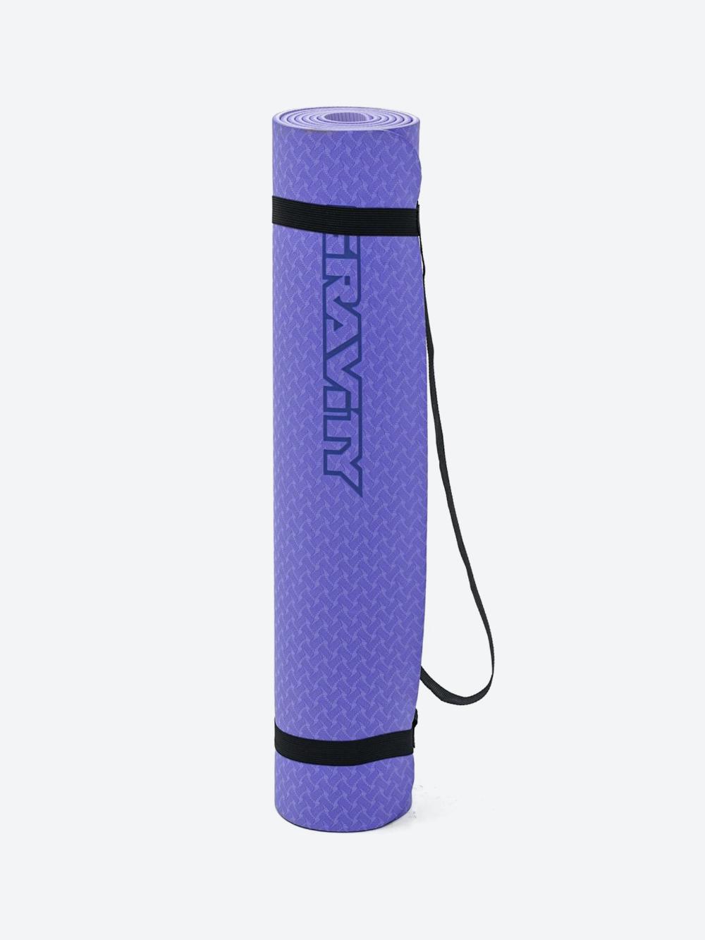 Gravity TPE yoga va fitness uchun gilamcha, 6 mm, elastik shnur bilan, 183 * 61 sm 3