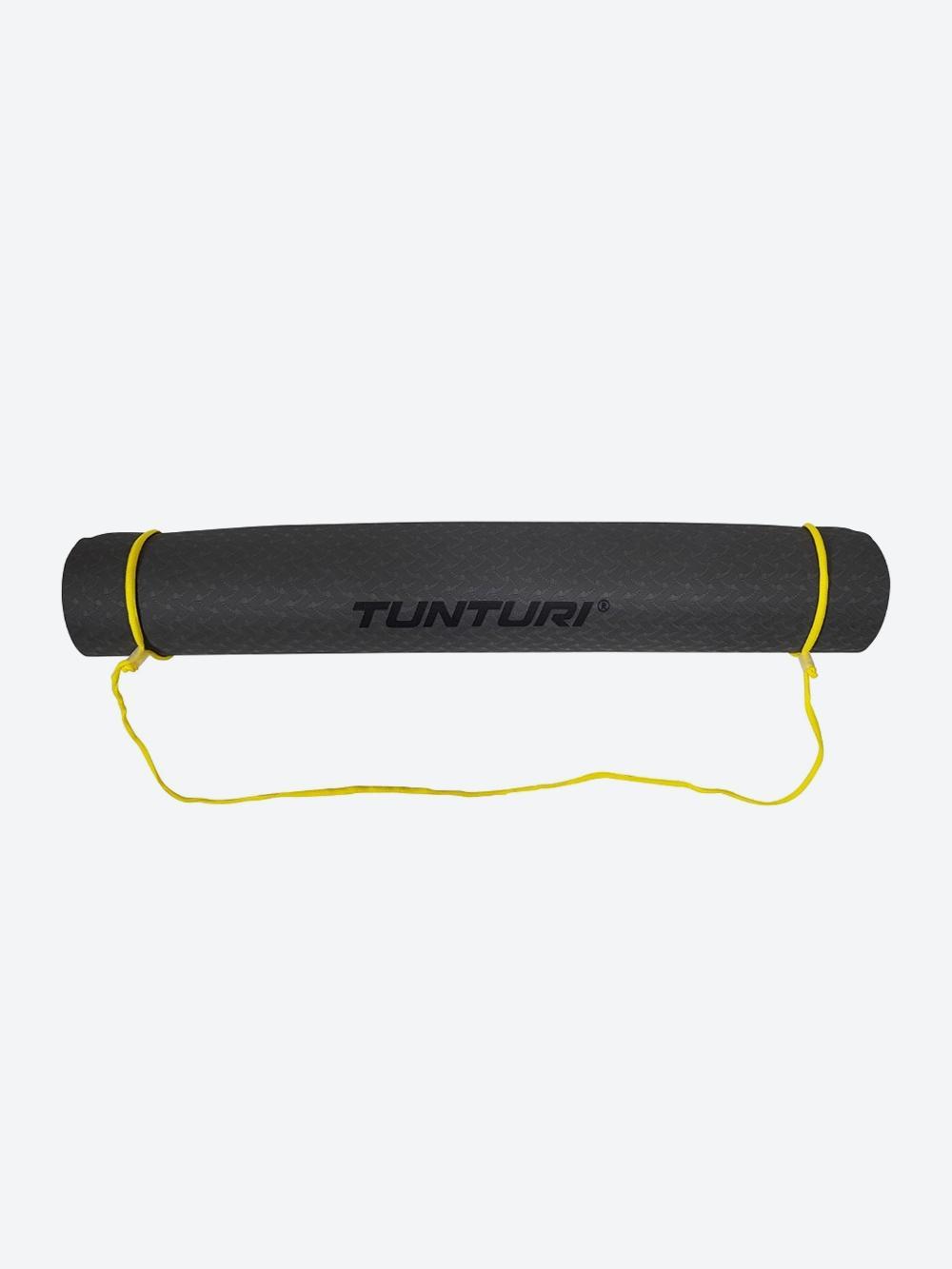 Yoga mat Tunturi TPE, 3 mm, elastik shnurli, antrasit, 183 * 61 sm 3