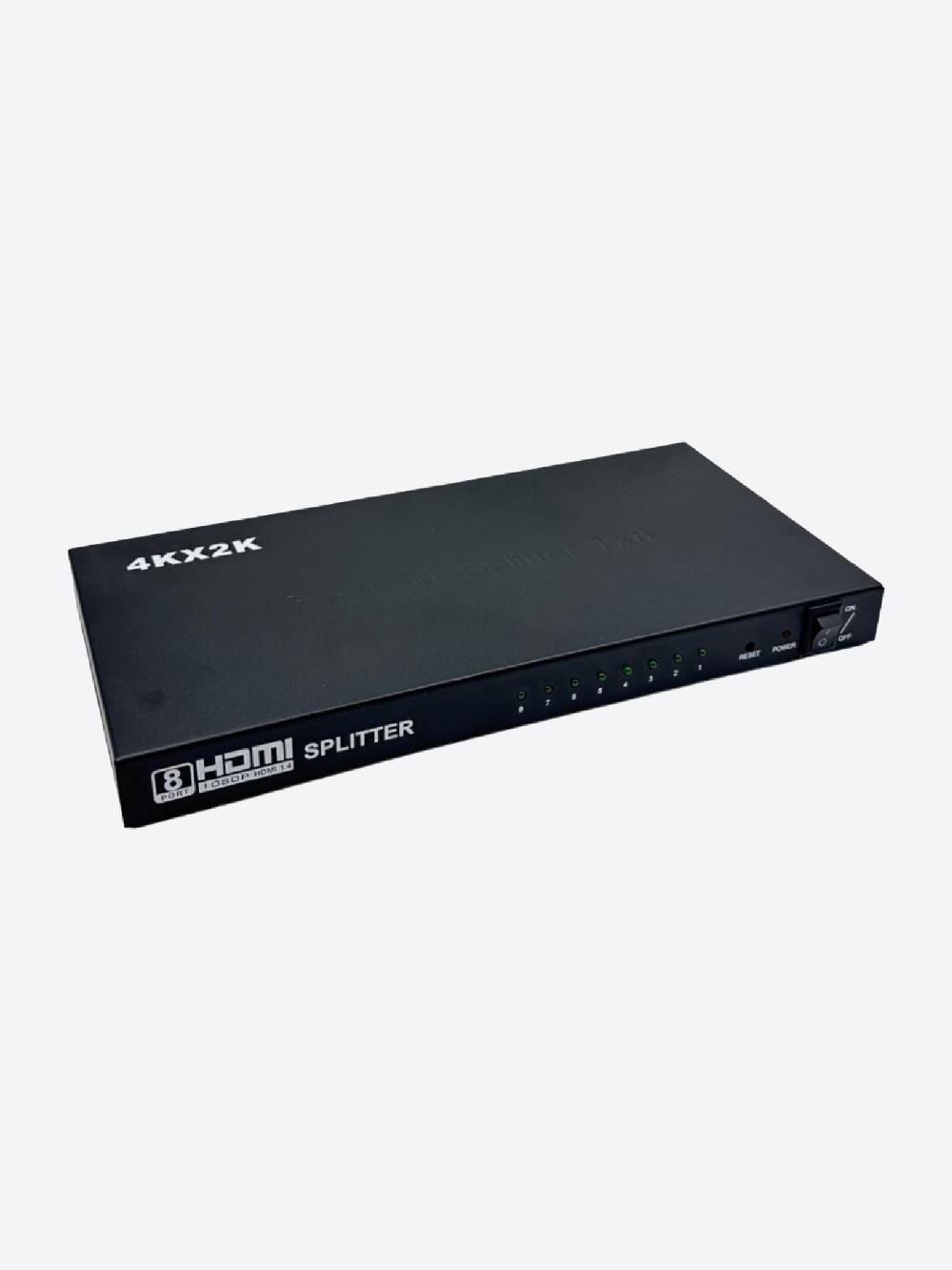 HDMI Splitter 1x8, bitta tasvirni sakkizta 1080P 2K,4Kga ajratadi 1