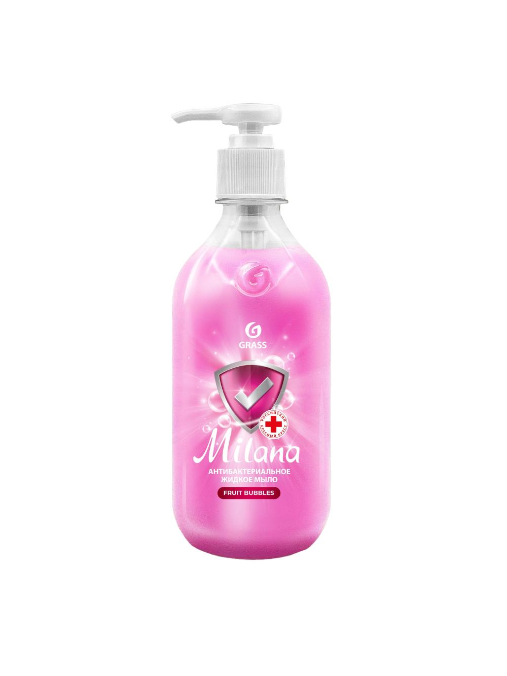 MILANA FRUIT BUBBLES - антибактериальное крем-мыло, 500мл , бренд GRASS, артикул 125347. 1