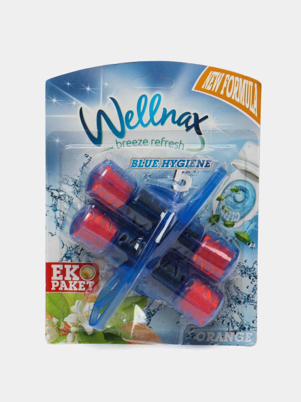 Блок-ободок для туалета Wellnax Blue Water Eco Океанский Поток, 2x50 г 1