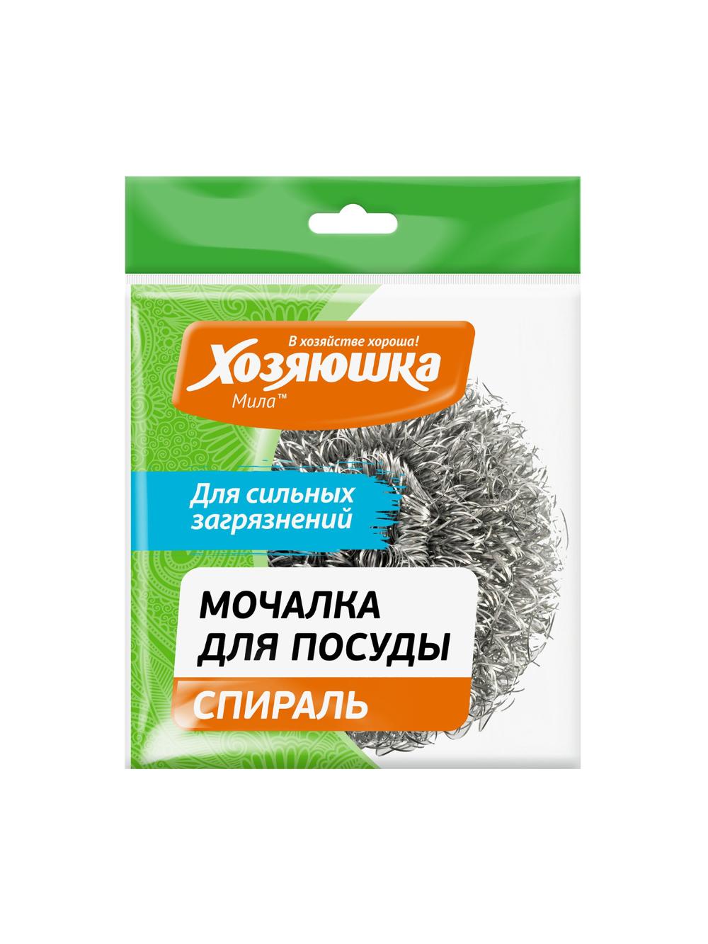 Idish yuvish uchun mochalka Хозяюшка Мила спираль, 1 dona, КГ-02 1