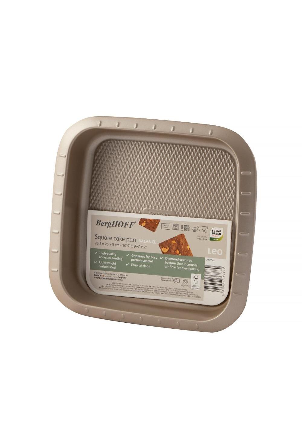 LEO BALANCE pishirish uchun qolip, kvadrat, ichki o'lch. 22 x 22 x 5 sm 2