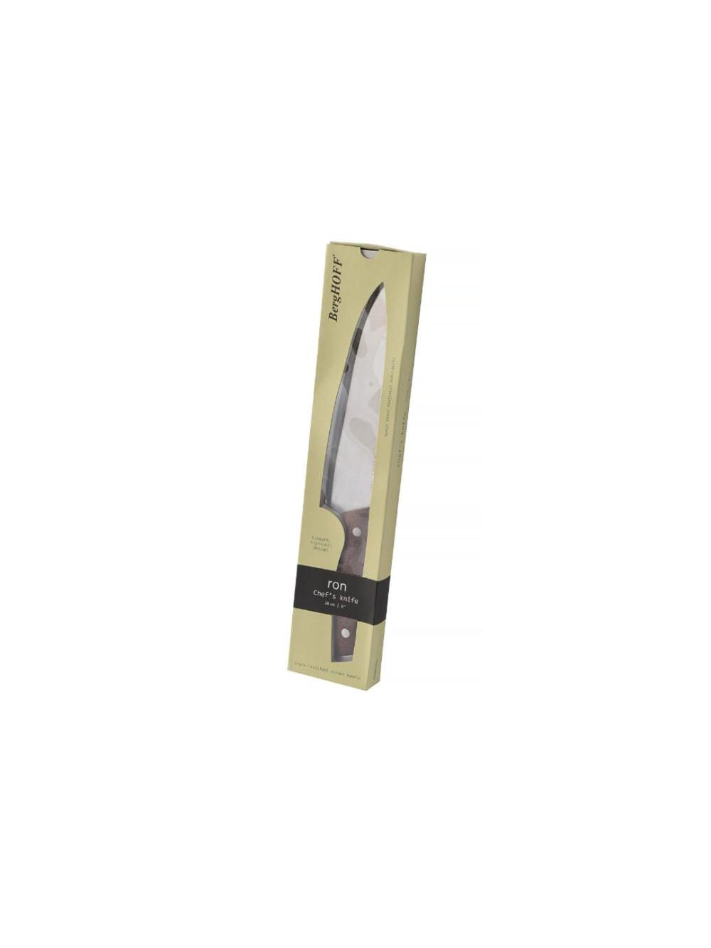 Нож BergHOFF Ron, универсальный, шеф-нож, сталь, деревянная рукоятка, 20см 2