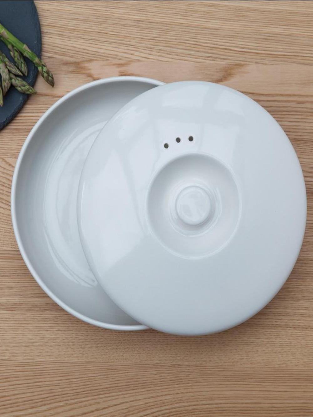 Вставка-пароварка BergHOFF Ron 3900050, керамика, с крышкой, белая, 25х25 см 6