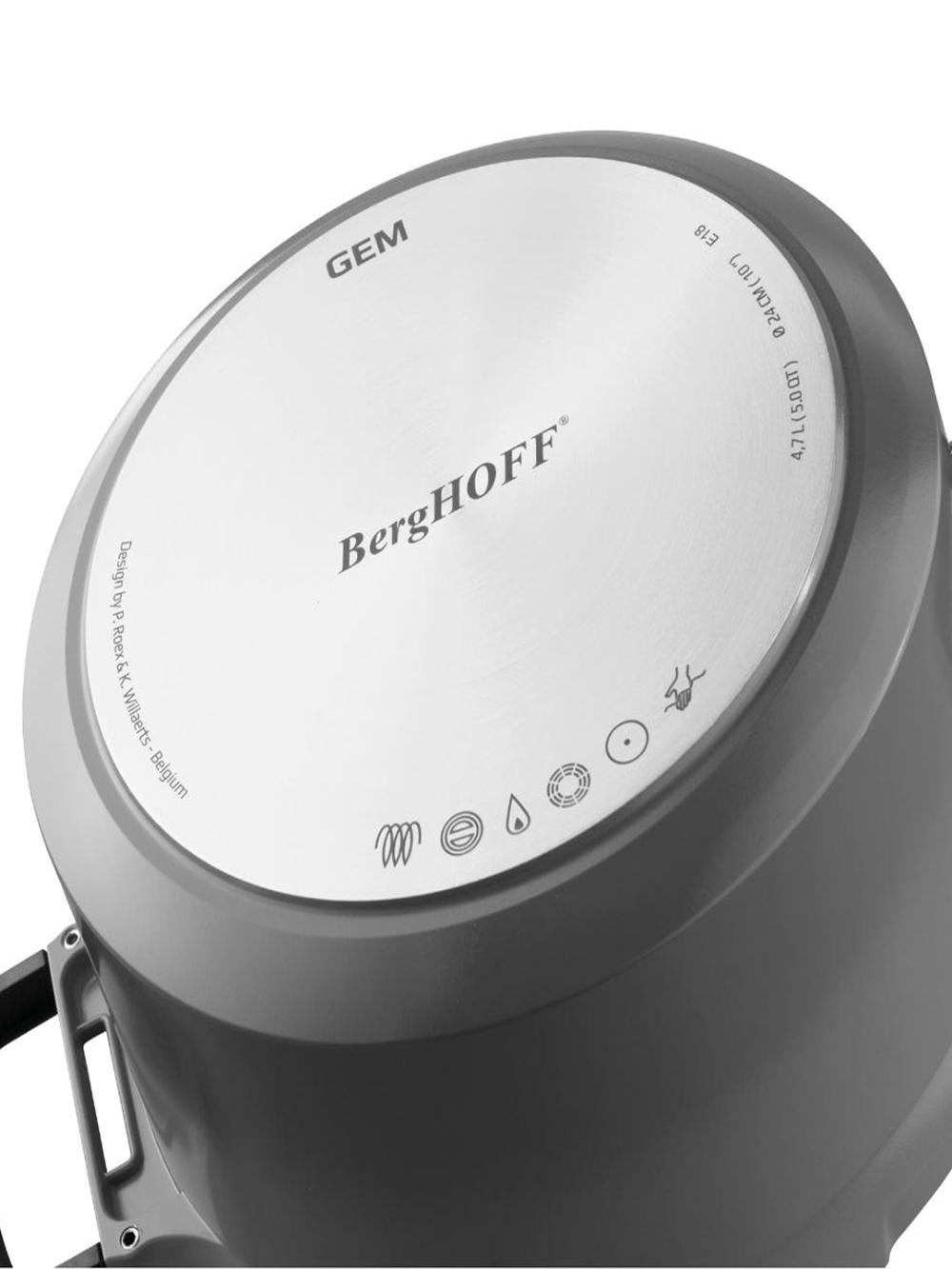 BergHOFF Stay-Cool Gem soteynik, qopqoqli, 24 sm, alyuminiy, kulrang 5