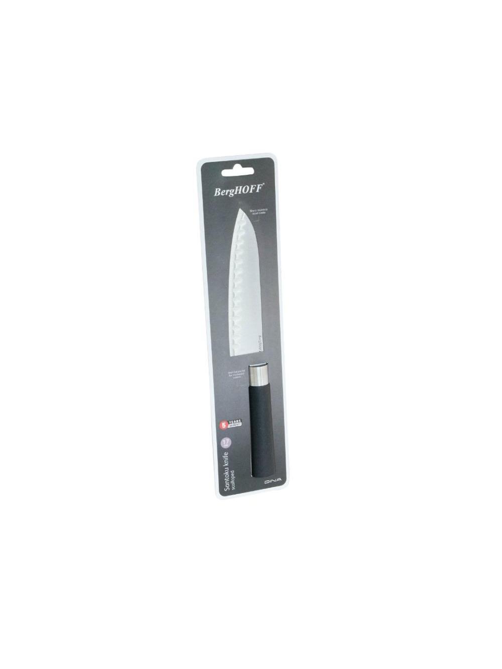 BergHOFF Codon DiNA "Santoku" pichog'i, sirpanmaydigan dastasi, qora, po'lat, 17 sm 2