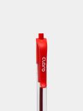 Sharikli ruchka Trion Grip RT, 1.0 mm, qizil siyohli, shaffof korpusli, Claro TrionGripRTrd 2