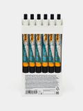 Avtomatik sharikli ruchka Berlingo "Glyph", 0.7 mm, koʻk, gripli, soft touch, 6 dona, plastik penalda, Cbm_77S11_6 3