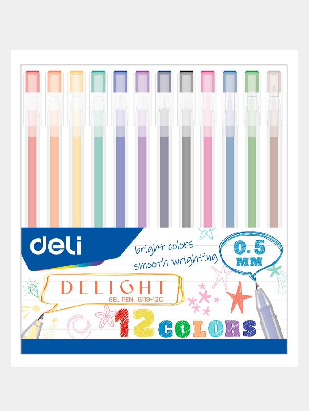 Gelli ruchka, 0.5 mm, 12 dona, assorti, G119-12С, Deli 119-12C-G 1
