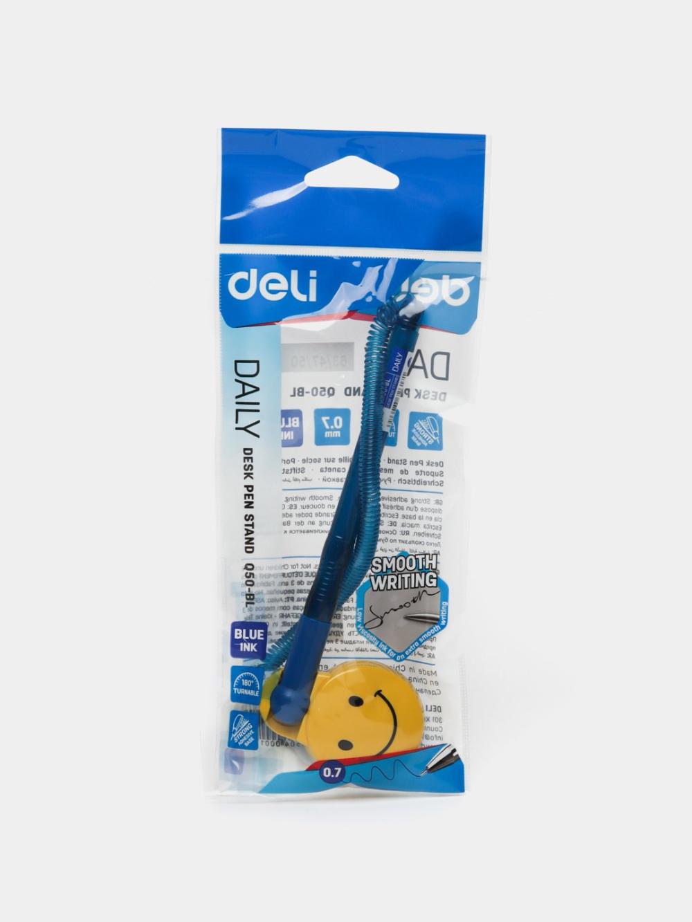 Ручка на подставке, синяя, Q50, Deli 50-Q-bl 3