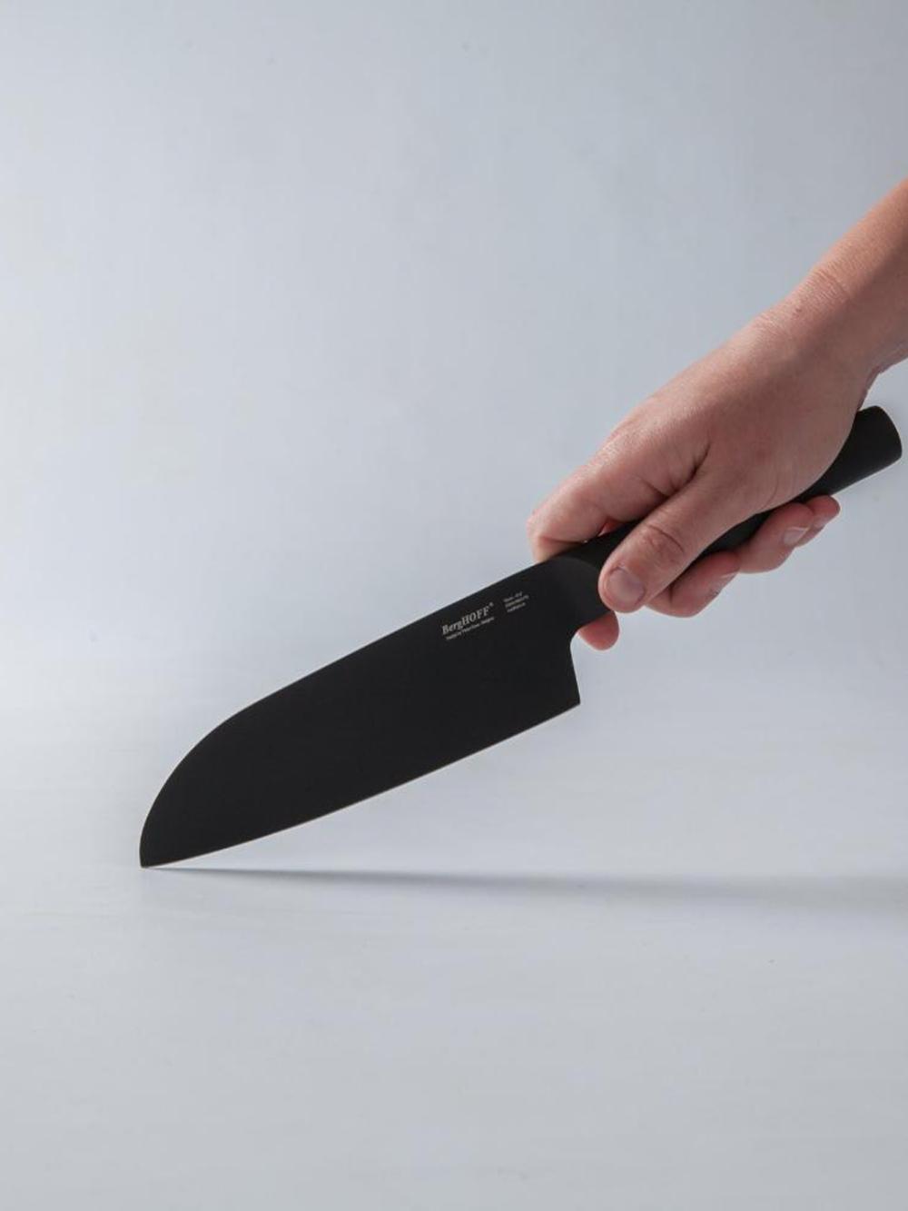 BergHOFF, santoku pichog'i Ron, xromomolibdenvanadiy po'lati, 16 sm, qora 5