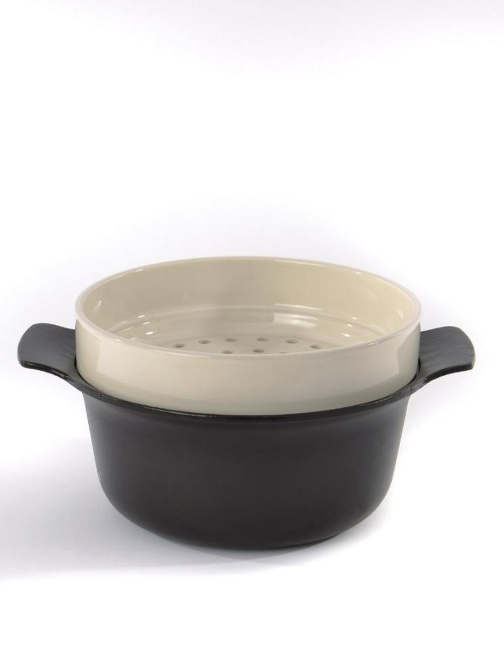 Вставка-пароварка BergHOFF Ron 3900051, керамика, белая, диаметр верха 24 см 2