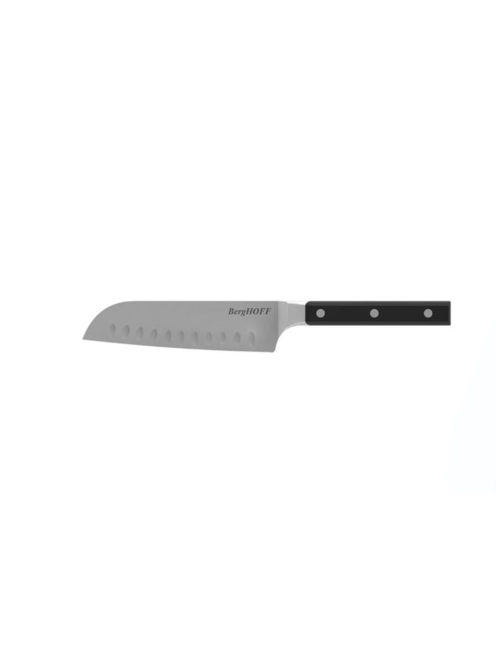 "Santoku" pichog'i BergHOFF DiNA, po'lat, qora, universal, zanglamaydigan po'lat, qo'lda charxlash 1