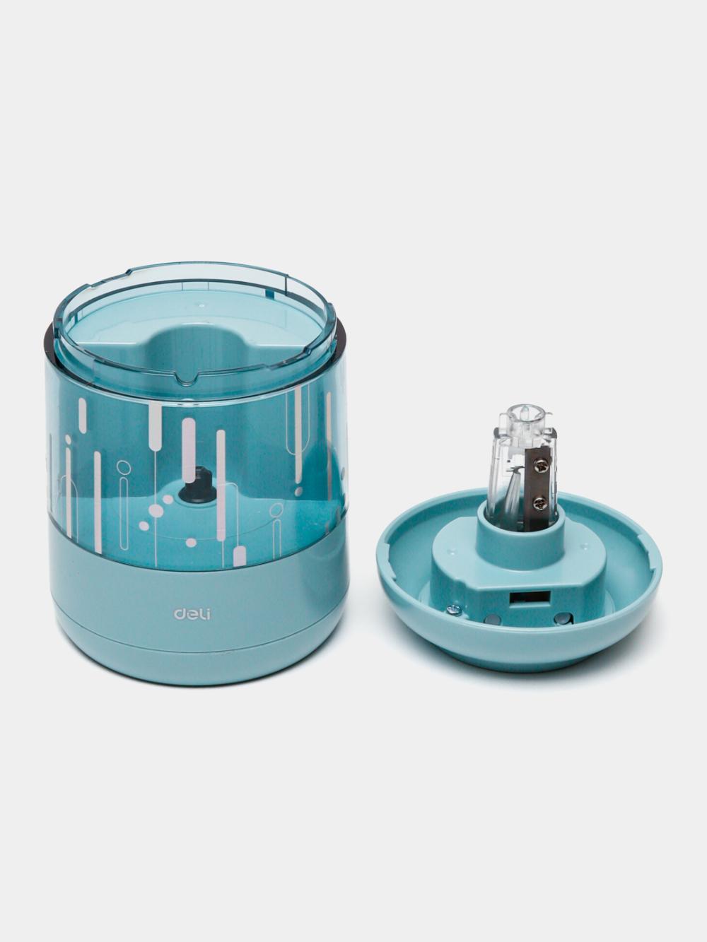 Точилка механическая, на батарейках, синяя, H508-BL, Deli 508-BL-H 3