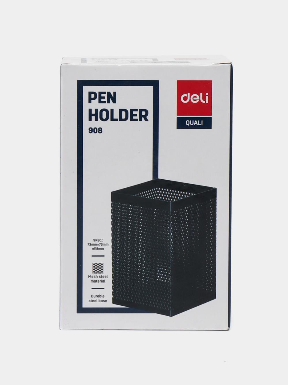 Ruchka uchun stakan, kvadrat, metall, Deli 908 4