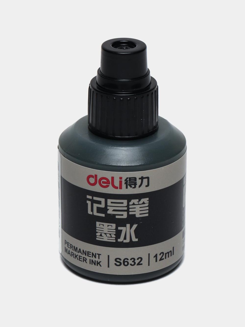 Permanent marker uchun siyoh, qora, 102-103, ES632, Deli 632-ESBK 1