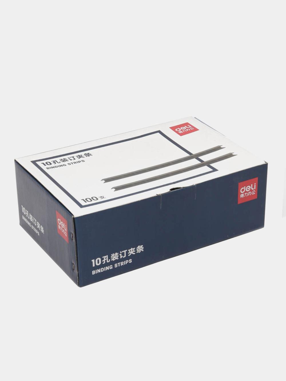 Шина для переплета, 15 мм, 100 шт, черная, Deli 3829-bk 3