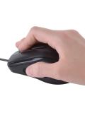 2E MF103 USB Black — kompakt simli optik sichqoncha, 1000 DPI 5