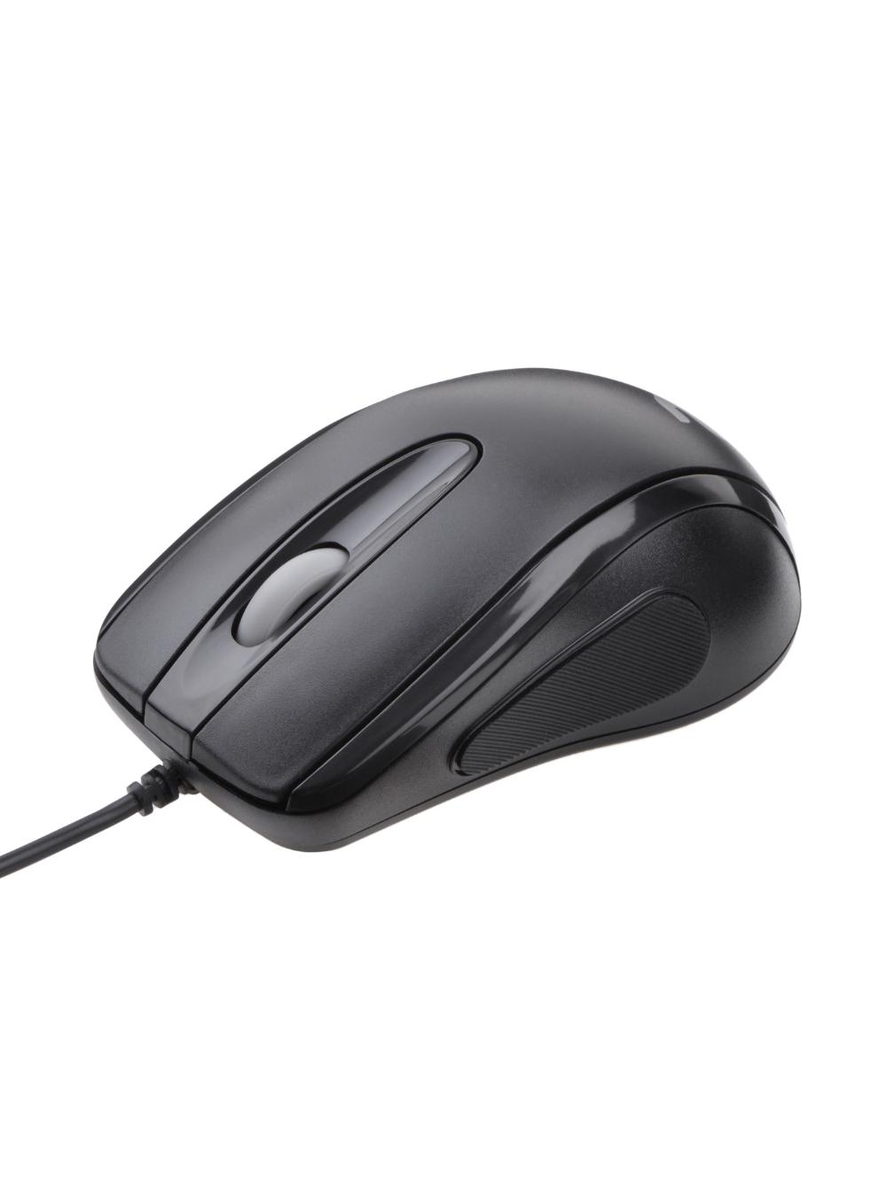 2E MF103 USB Black — kompakt simli optik sichqoncha, 1000 DPI 1