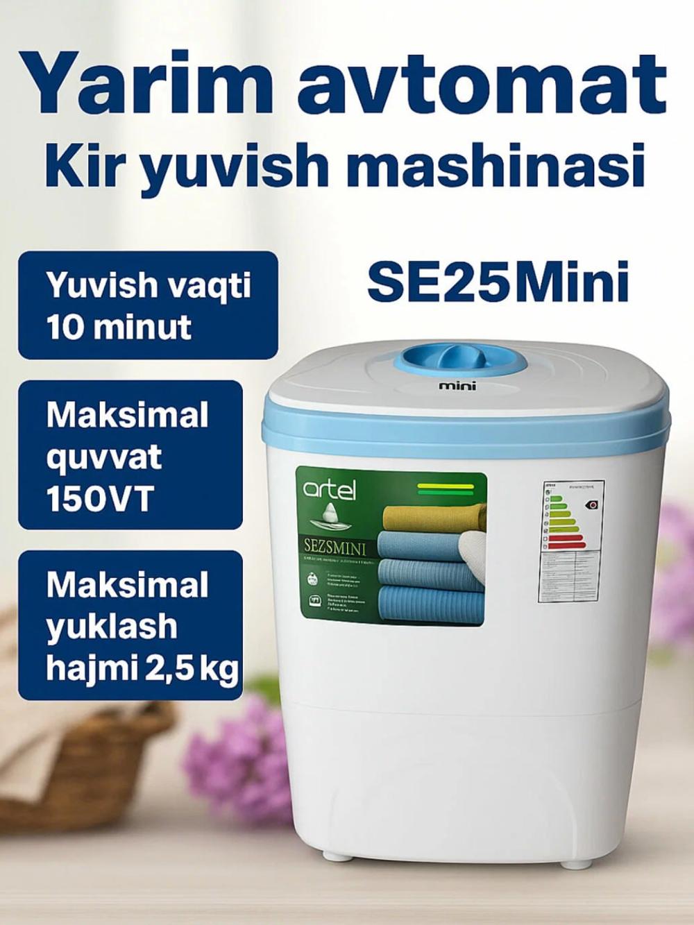 Kir yuvish mashinasi ARTEL SE25 Mini, 2,5 kg 3