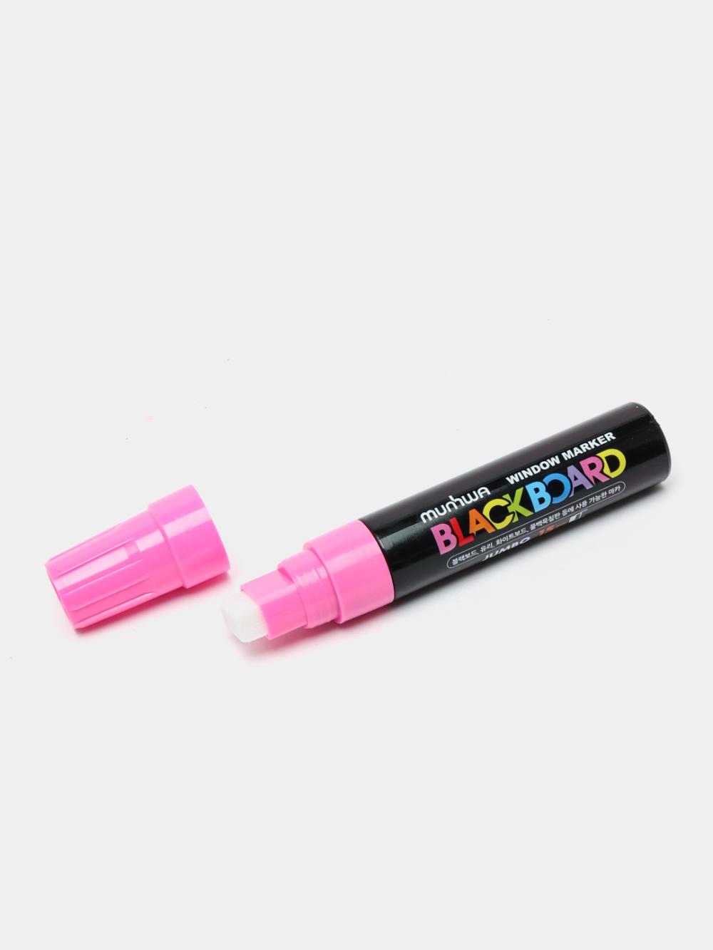 Bo‘r marker MunHwa "Black Board Jumbo" pushti, 15mm, suv asosli JBM15-10 1