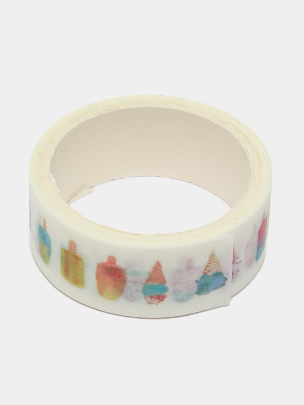Клейкая лента декоративная MESHU "Ice cream", 1,5 см*3м MS_36877 1