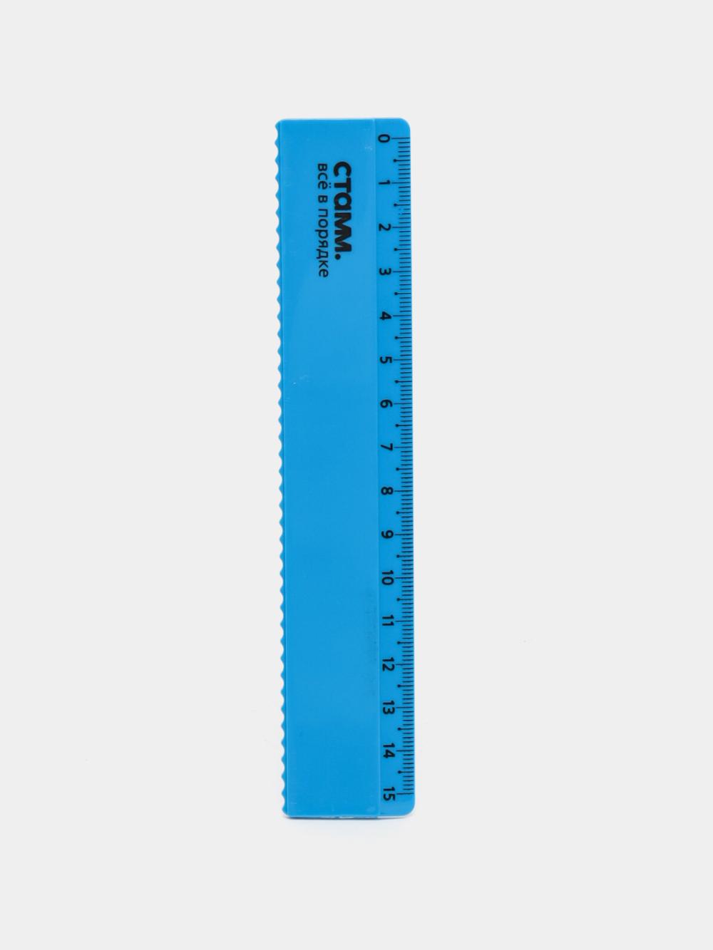 Lineyka 15sm Stamm "Neon" plastik, to‘lqinsimon qirrali, assorti LN170 1